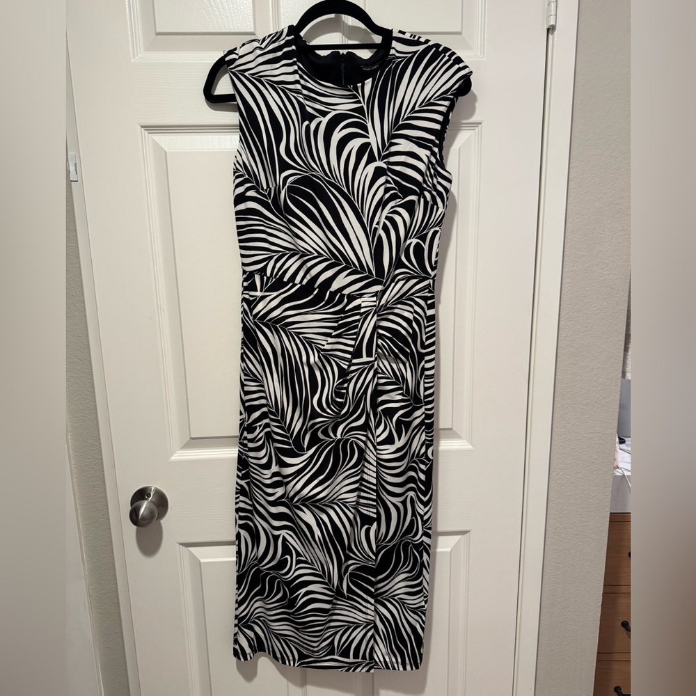 Maggy London Zebra Print Midi Dress